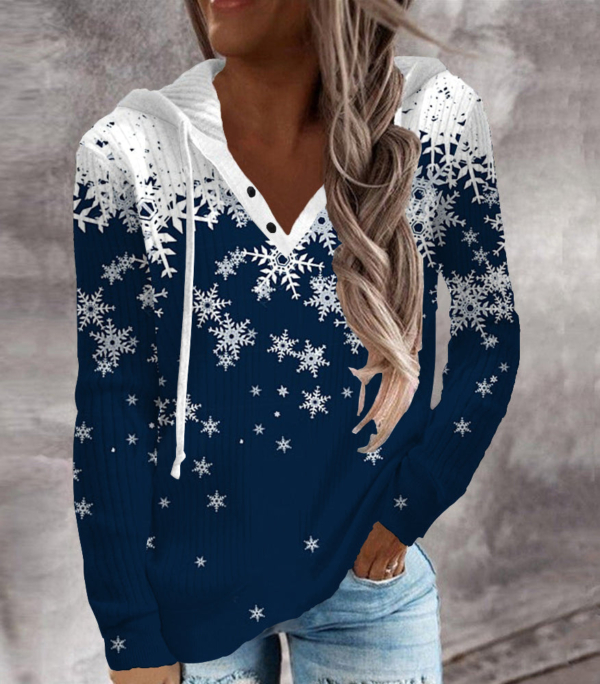 Navy Print Long Sleeve Sweatshirt