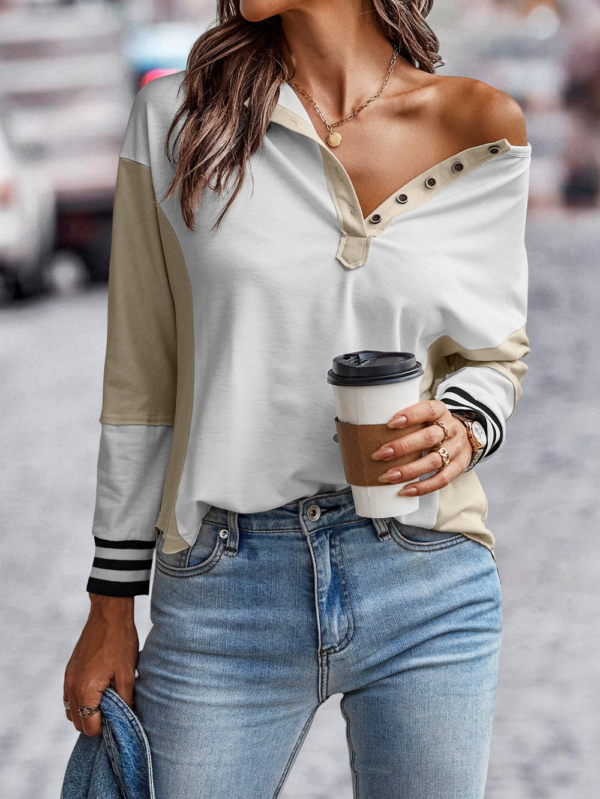 Off-White Color Block Stripe Long Sleeve Top