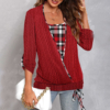 Showy Long Sleeve Print Top