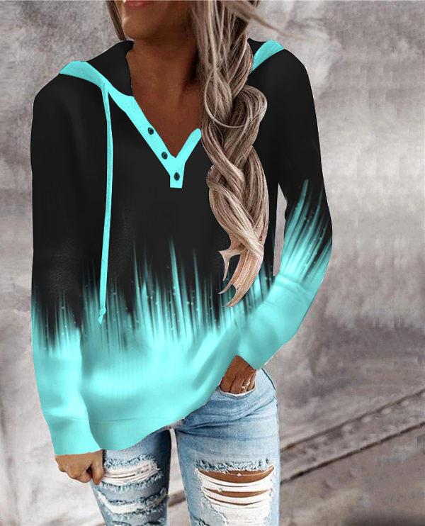 Temperament Print Long Sleeve Sweatshirt