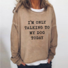 Khaki Letter Round Neck Top