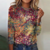 Geometric Square Polka Dot Ombre Top