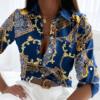 Elegant Blue Print Shirt