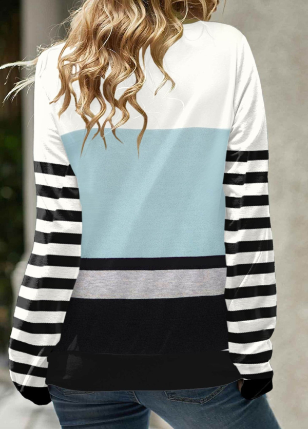 Modern Long Sleeve Print Top
