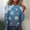 Fresh Blue Round Neck Top