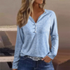 Classy Plain V-Neck Top