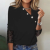 Cool Black V-Neck Plain Top