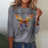 Stylish Print Round Neck Top