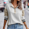 Off-White Color Block Stripe Long Sleeve Top