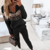 Cool V-Neck Print Two Piece Set