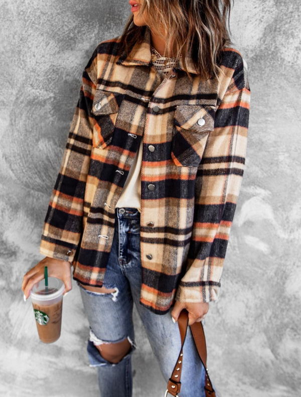 Retro Tan Print Outerwear