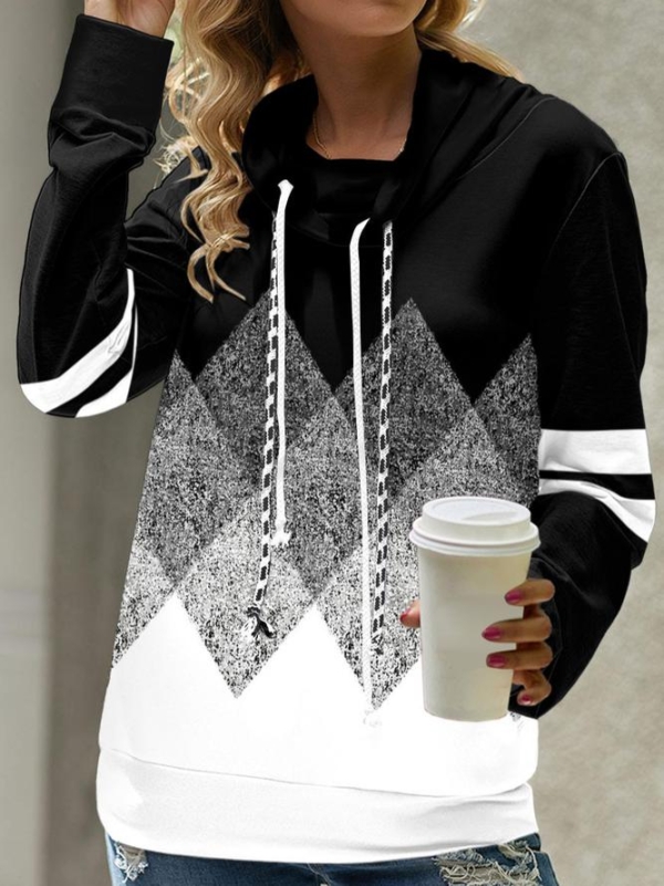 Black and White Long Sleeve Sweatshirt