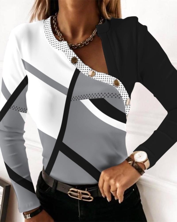 Black And White Print Top
