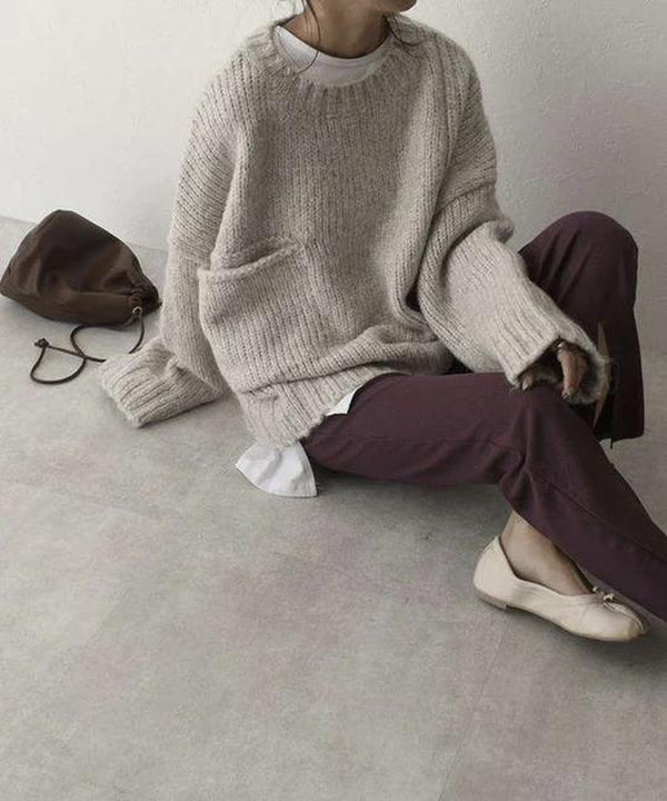 White Round Neck Plain Top