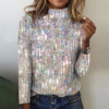 Stunning Print High Neck Top