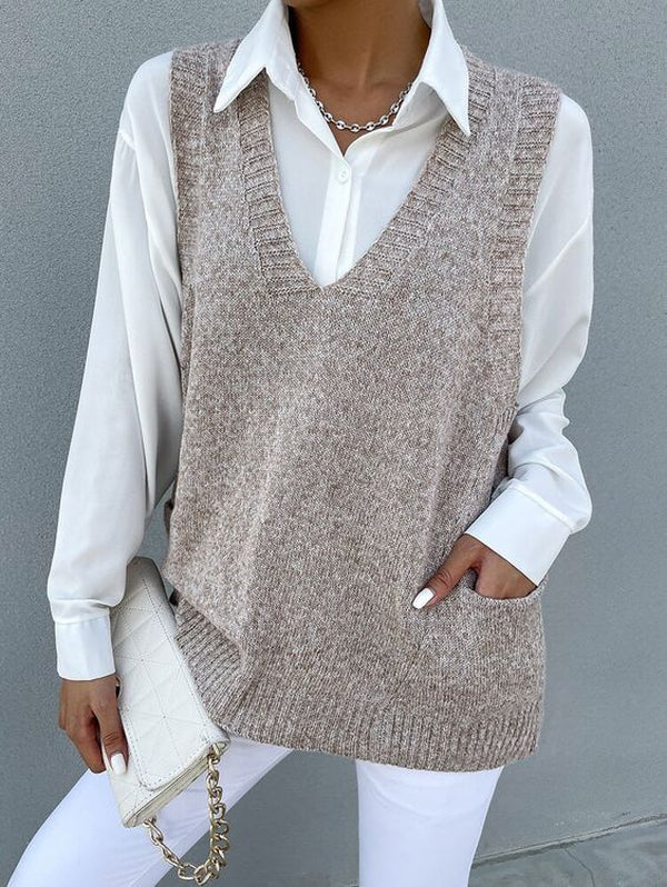 Comfy Plain Long Sleeve Vest